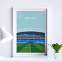Personalised Football Stadium Art Print Gift Request Any Stadium, thumbnail 5 of 9