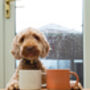 Cockapoo/ Cavapoo/ Maltipoo Engraved Orange Ceramic Tea/ Coffee Mug, thumbnail 8 of 8