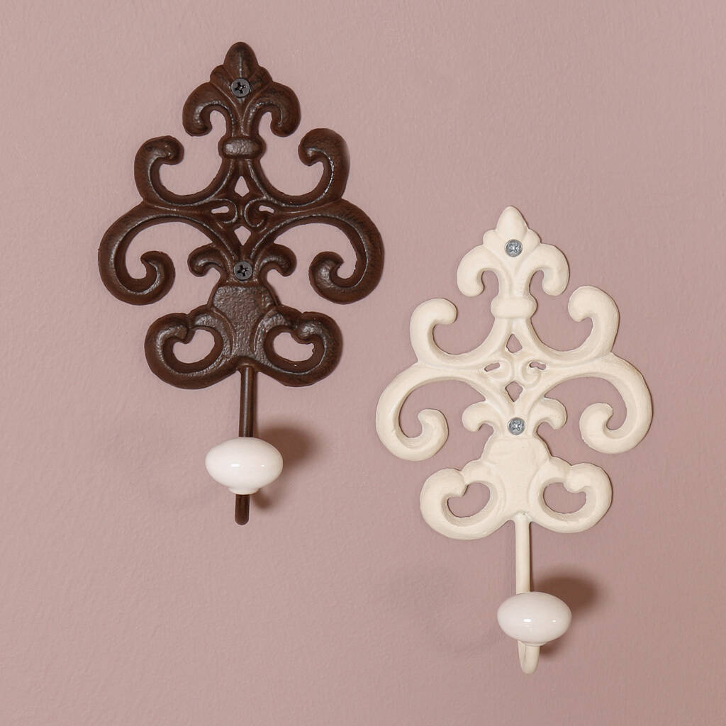 Fleur De Lys Cast Iron Bathroom Hooks By Dibor