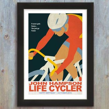Personalised Joyrider Cycling Print, 5 of 7