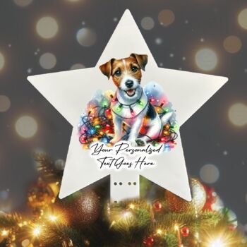 Personalised Jack Russell In Christmas Lights, 5 of 10