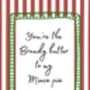 A4 Romantic, Christmas Art Print, You're The Brandy Butter To My Mince Pie, thumbnail 5 of 5