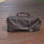 Genuine Leather Holdall Luggage In Brown, thumbnail 9 of 12