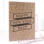 Happy New Year Card, New Year, Kraft And Gold, thumbnail 1 of 2
