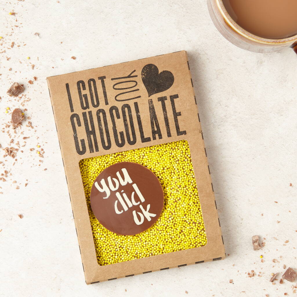 Milk Chocolate 'You Did Ok' Funny Congratulations Gift By Bagstock ...