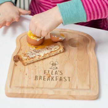 Personalised Easter Egg And Soldiers Board For Children, 4 of 7