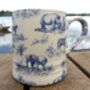 Tankard Mug In Blue Safari Design, thumbnail 9 of 9