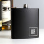 Personalised Initials Black Stainless Steel Hip Flask, thumbnail 2 of 5