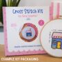 A Crafter Lives Here Cross Stitch Kit, thumbnail 2 of 3