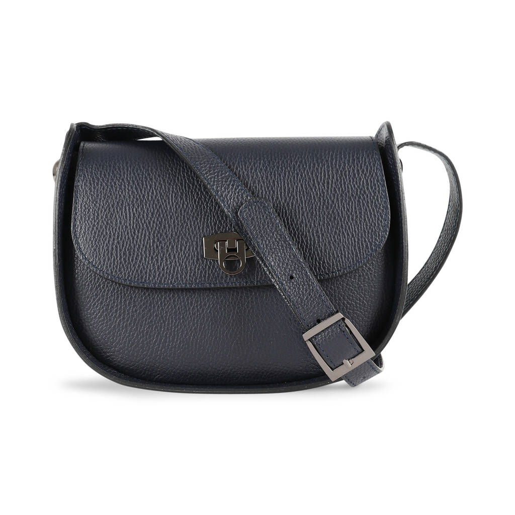 Leather Cross Body Handbag, Navy Blue By The Leather Store ...
