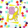 Number Eight Dinosaur Card And Badge Set, thumbnail 2 of 4
