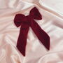 Silk Velvet Euphrasie Hair Bow, thumbnail 3 of 7