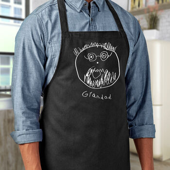 Personalised Dads Apron With Child's Drawing, 3 of 3