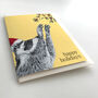 Raccoon With Holly Christmas Card, thumbnail 4 of 8