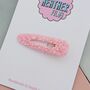 Pink Glitter Resin Hair Clip / Blush Statement Hair Slide / Girl's Birthday Present / Fashion Hair Accessory, thumbnail 3 of 4