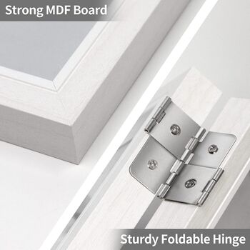 White Triple Picture Frames With 360° Folding Hinge, 7 of 12