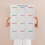 2027 Large A1 Year Wall Planner | Portrait | Pastel, thumbnail 1 of 4