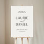 Modern Elegance Personalised Wedding Welcome Sign, thumbnail 1 of 4