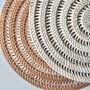 Balinese Hand Woven Spiral Placemat Charger, thumbnail 8 of 8