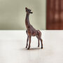 Miniature Bronze Giraffe Sculpture 8th Anniversary Gift, thumbnail 1 of 12