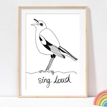 Sing Loud Bird Art Print, 2 of 4