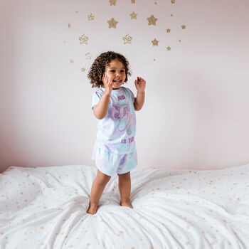 Personalised Unicorn Girls Pyjamas Pjs, 11 of 12