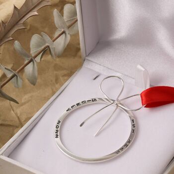 Babies 1st Christmas Tree Decoration. Sterling Silver, 6 of 6