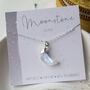 Moonstone June Birthstone Moon Necklace, thumbnail 3 of 11