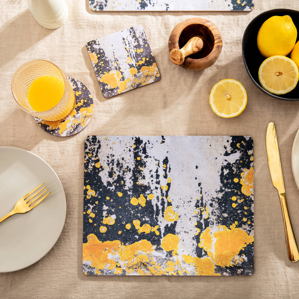 Yellow Rectangle Placemat 'Nomad Splash' By Ruth Holly