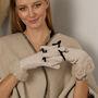 Cosy Bouclé Cuff Knitted Gloves Alpaca Wool Blend, thumbnail 2 of 12