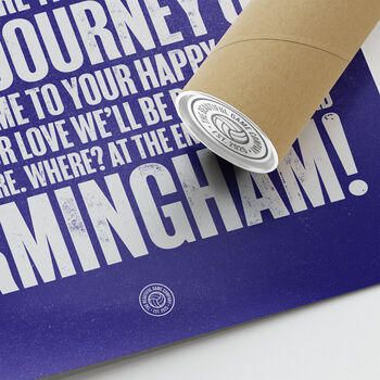 Birmingham City 'Keep Right On' Football Song Print, 3 of 3