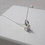 Personalised Hand Stamped Dainty Cube Initial Necklace, thumbnail 3 of 12