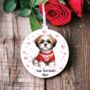 Personalised Pet Shih Tzu Red Love Decoration, thumbnail 2 of 2