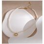 Monaco Vendôme Pearl Gold Love Dangle Charm Necklace, thumbnail 3 of 3