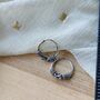 Silver Sterling Oxidised Wired Tribal Dainty Hoops, thumbnail 1 of 4