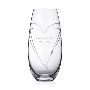 Personalised Barrel Vase With Swarovski Crystals, 6 of 7