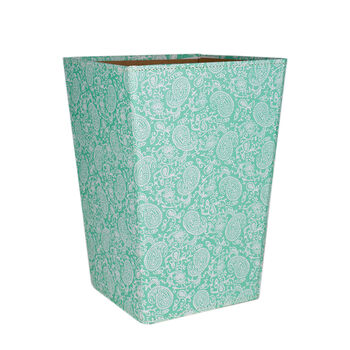 Recycled Pastel Paisley Waste Paper Bin, 5 of 5