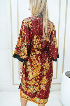 Maroon Kimono Robe, 5 of 6