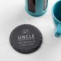 Personalised Cycling Pun Natural Slate Coaster, thumbnail 5 of 9