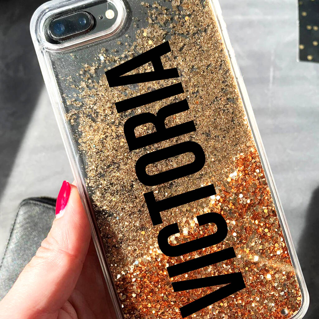 Personalised Gold Glitter Phone Case By Koko Blossom