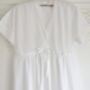 Women's White Cotton Short Sleeved Nightdress Josette, thumbnail 2 of 2