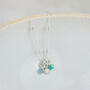 Sterling Silver Birthstone Satellite Chain Necklace, thumbnail 2 of 4
