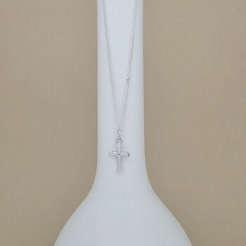 Silver Baptism Cross Necklace, 2 of 3