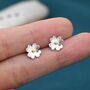 Buttercup Flower Stud Earrings In Sterling Silver, thumbnail 7 of 11