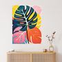 Magical Monstera Multicoloured Leaf Wall Art Print, thumbnail 1 of 6