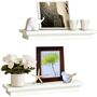 Set Of Two White Floating Wall Shelves Storage, thumbnail 4 of 8