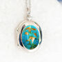 Personalised Sterling Silver Copper Turquoise Locket, thumbnail 1 of 12