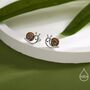 Sterling Silver Enamel Snail Stud Earrings, thumbnail 3 of 12