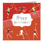 Red Tennis Birthday Card, thumbnail 2 of 5
