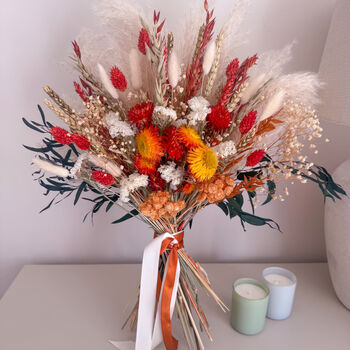 Burnt Orange Pampas Grass Arrangement, 4 of 7